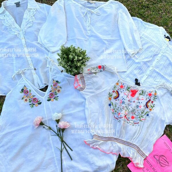 เสื้อแฟชั่นขาว ป้ายจรวด - Image 5