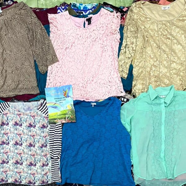 เสื้อสาวอวบโพลี่ ชีฟอง ป้ายนกแก้ว - Image 16