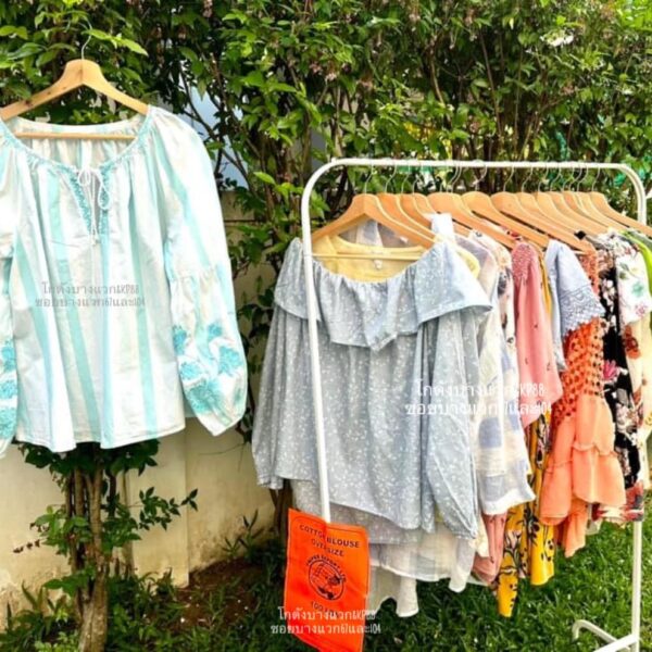 เสื้อสาวอวบคอตตอน ป้ายส้ม - Image 6