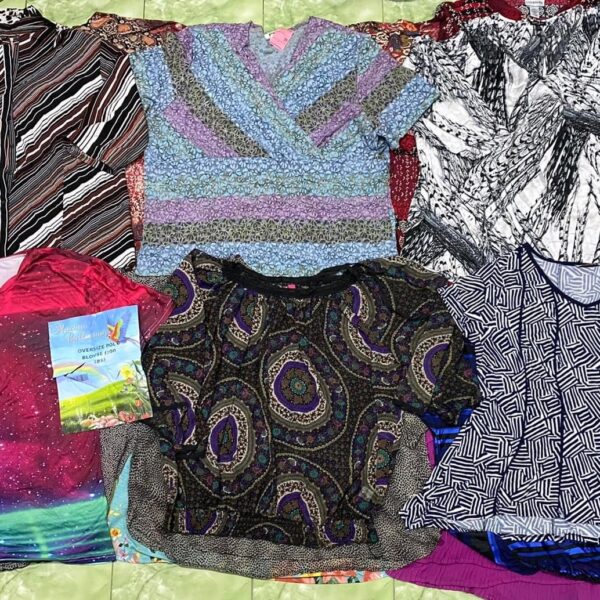 เสื้อสาวอวบโพลี่ ชีฟอง ป้ายนกแก้ว - Image 10