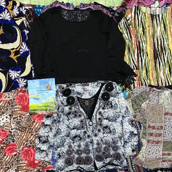 เสื้อสาวอวบโพลี่ ชีฟอง ป้ายนกแก้ว - Image 3