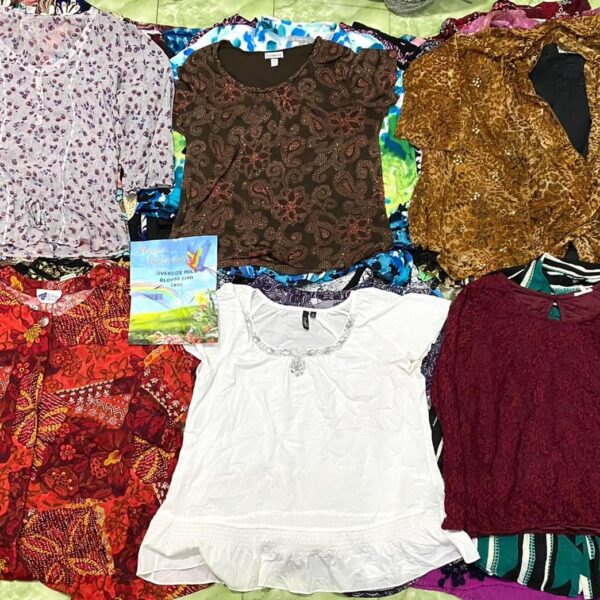 เสื้อสาวอวบโพลี่ ชีฟอง ป้ายนกแก้ว - Image 14