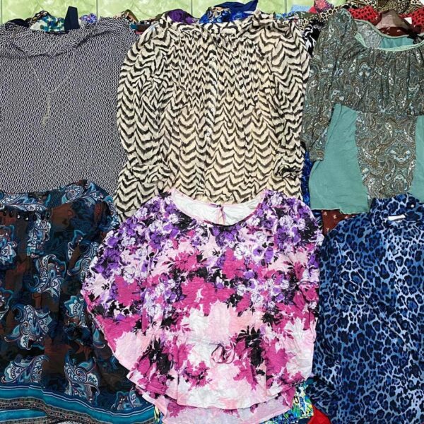 เสื้อสาวอวบโพลี่ ชีฟอง ป้ายนกแก้ว - Image 5