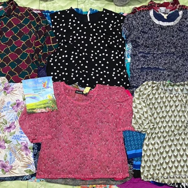 เสื้อสาวอวบโพลี่ ชีฟอง ป้ายนกแก้ว - Image 7