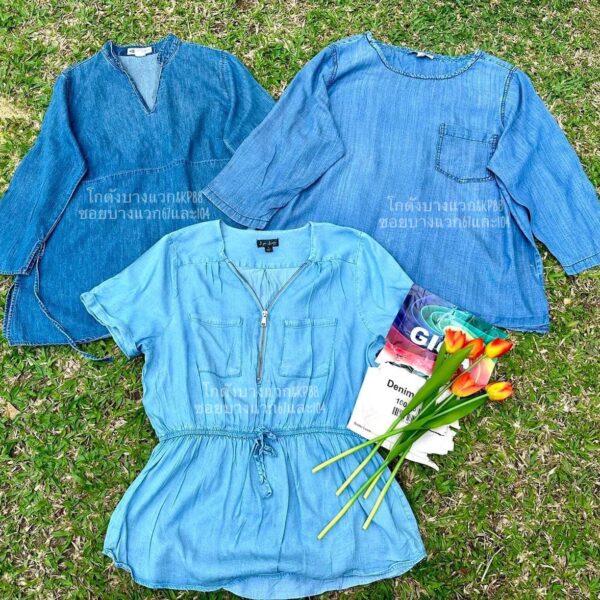 เสื้อยีนส์บางหญิง ป้าย Giga - Image 4