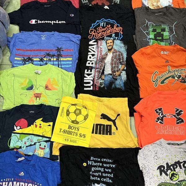 เสื้อยืดเด็กโต ป้ายบอลเหลือง