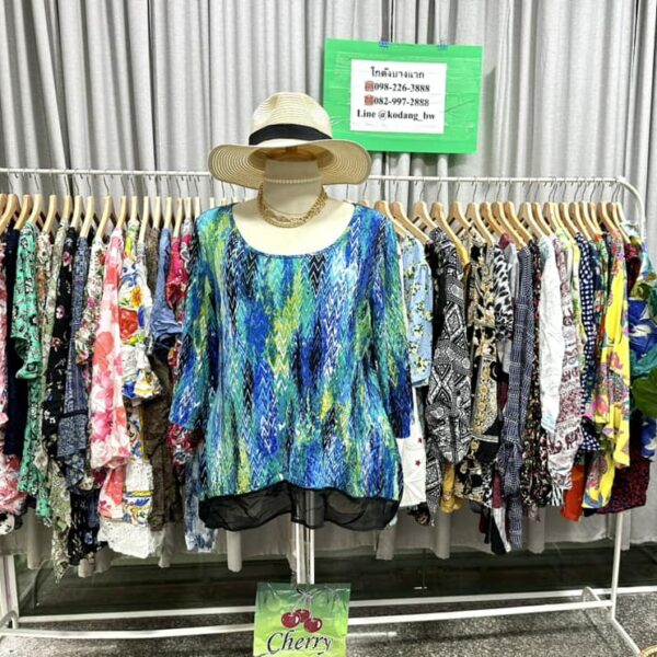 เสื้อแฟชั่นสาวอวบ ป้ายเชอรี่ - Image 2