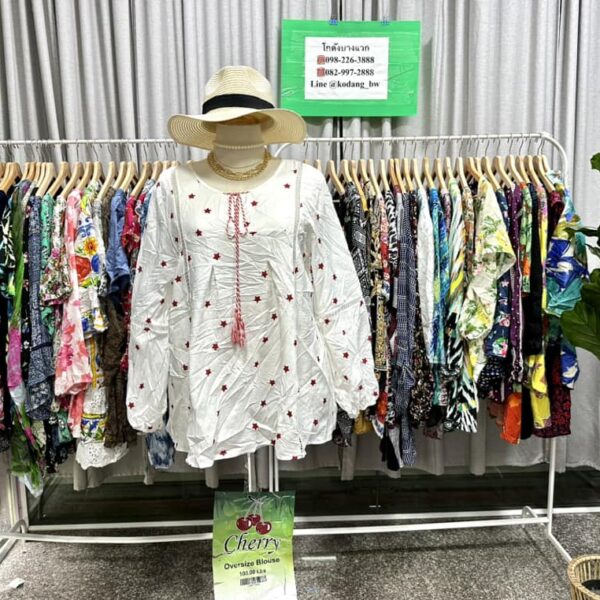 เสื้อแฟชั่นสาวอวบ ป้ายเชอรี่ - Image 10