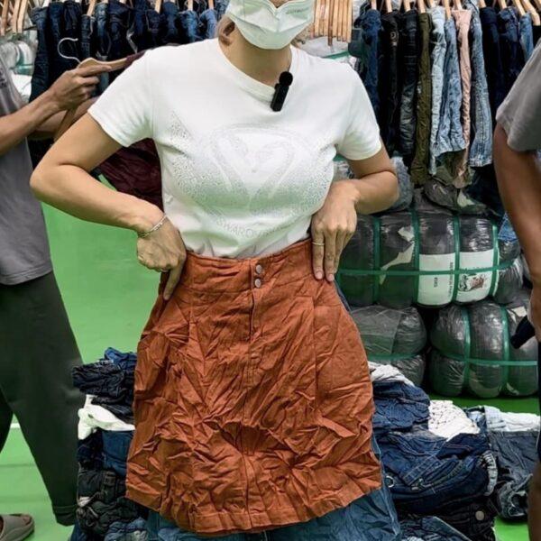 กระโปรงยีนส์สั้นล้วน ญี่ปุ่นป้ายวิว - Image 8