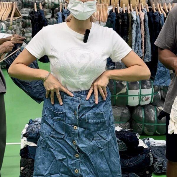กระโปรงยีนส์สั้นล้วน ญี่ปุ่นป้ายวิว - Image 10