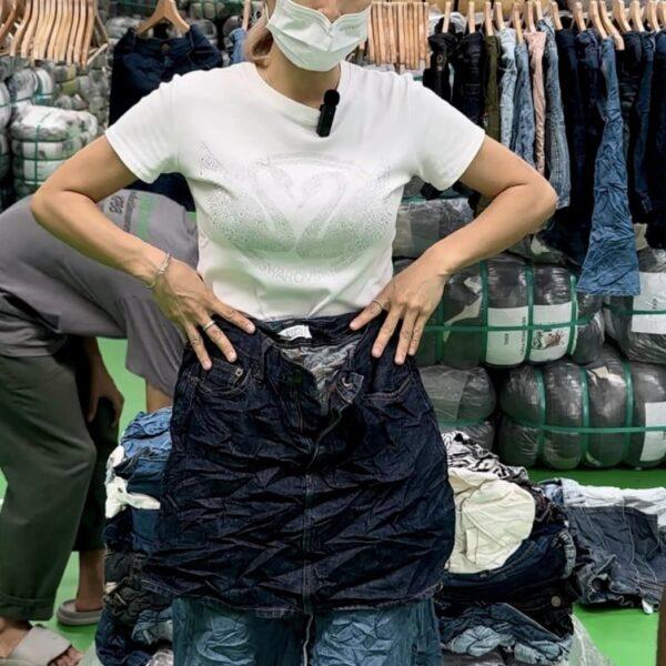 กระโปรงยีนส์สั้นล้วน ญี่ปุ่นป้ายวิว - Image 11