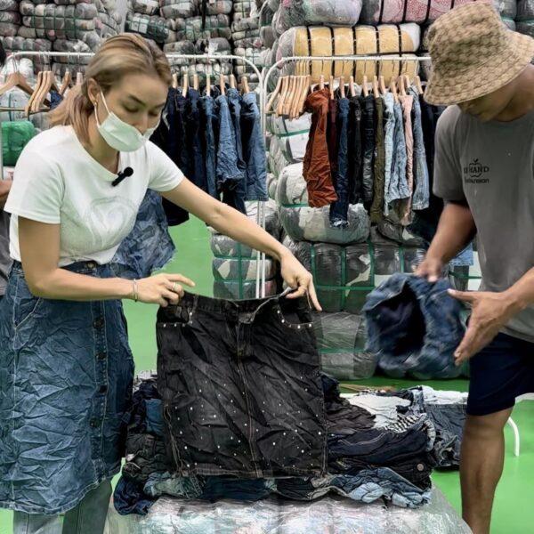 กระโปรงยีนส์สั้นล้วน ญี่ปุ่นป้ายวิว - Image 13