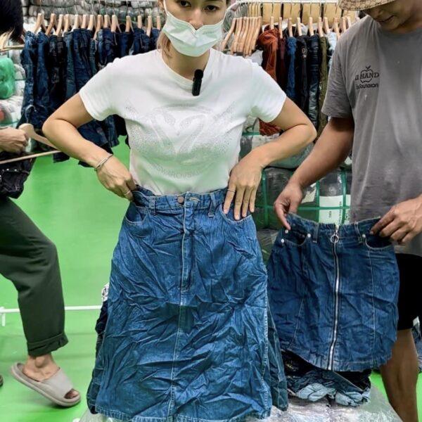 กระโปรงยีนส์สั้นล้วน ญี่ปุ่นป้ายวิว - Image 15