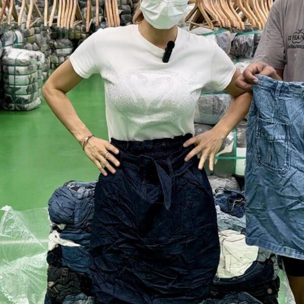กระโปรงยีนส์สั้นล้วน ญี่ปุ่นป้ายวิว - Image 16