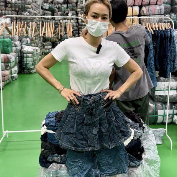 กระโปรงยีนส์สั้นล้วน ญี่ปุ่นป้ายวิว - Image 19