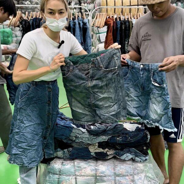 กระโปรงยีนส์สั้นล้วน ญี่ปุ่นป้ายวิว - Image 21