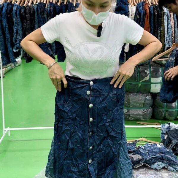 กระโปรงยีนส์สั้นล้วน ญี่ปุ่นป้ายวิว - Image 22