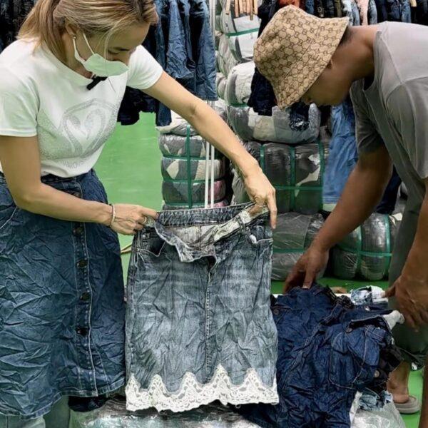 กระโปรงยีนส์สั้นล้วน ญี่ปุ่นป้ายวิว - Image 23
