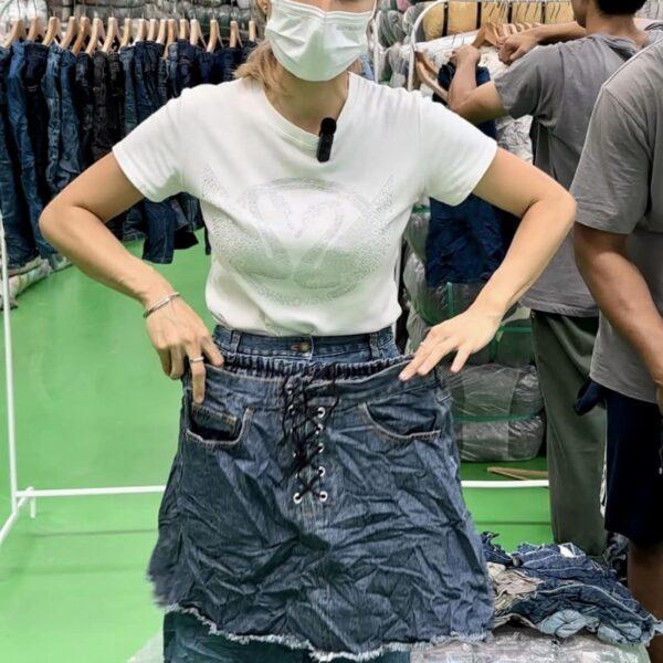 กระโปรงยีนส์สั้นล้วน ญี่ปุ่นป้ายวิว - Image 24