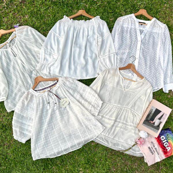 เสื้อขาวแฟชั่น ป้ายgGiga - Image 3
