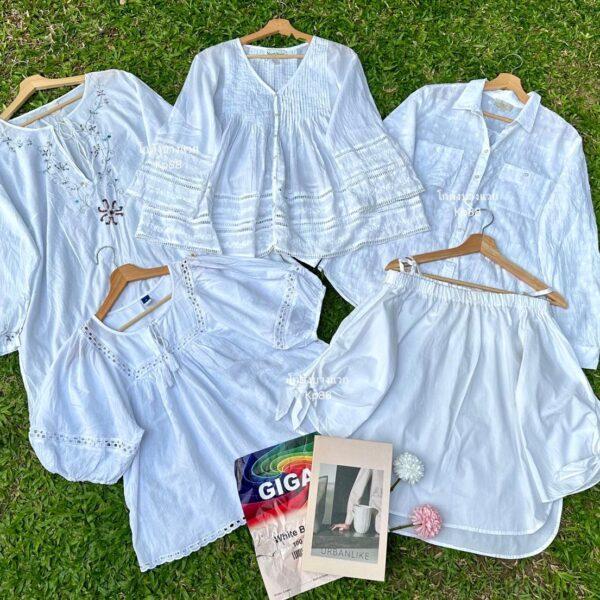 เสื้อขาวแฟชั่น ป้ายgGiga - Image 4