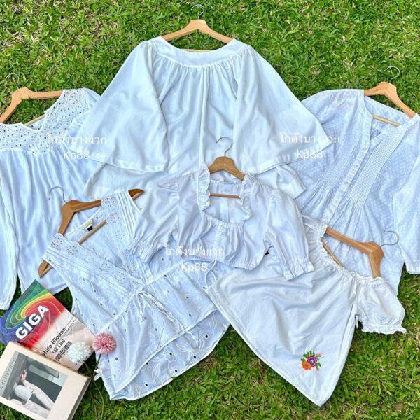 เสื้อขาวแฟชั่น ป้ายgGiga - Image 7