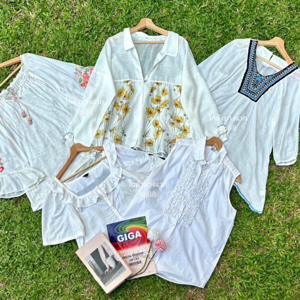 เสื้อขาวแฟชั่น ป้ายgGiga - Image 10