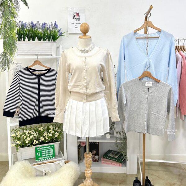 เสื้อคลุมคาดิแกนบาง ญี่ปุ่นวิว - Image 6
