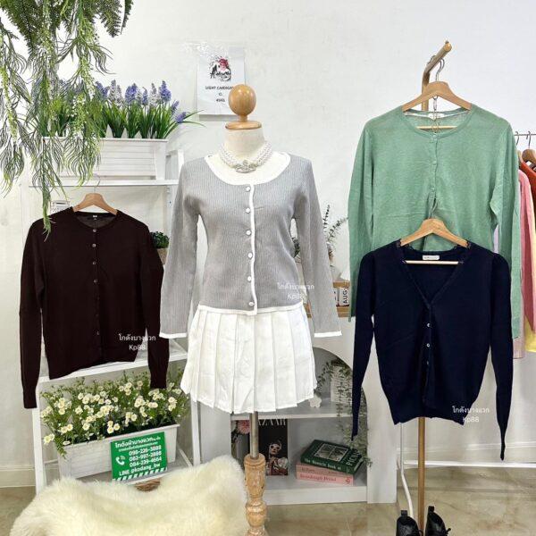 เสื้อคลุมคาดิแกนบาง ญี่ปุ่นวิว - Image 9