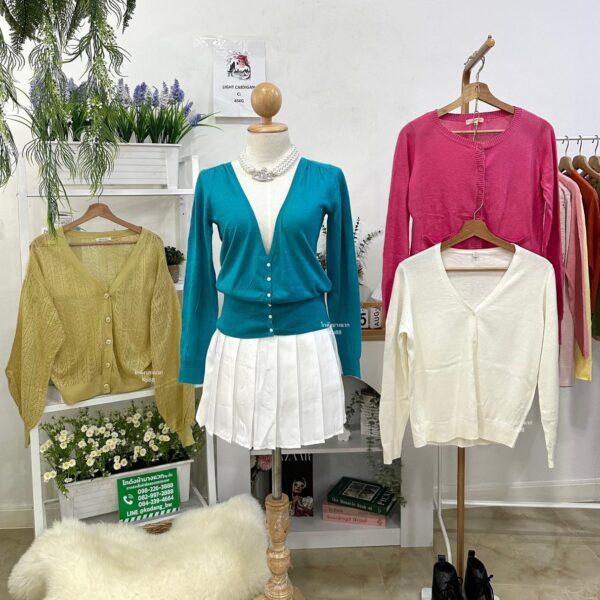 เสื้อคลุมคาดิแกนบาง ญี่ปุ่นวิว - Image 11