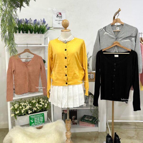 เสื้อคลุมคาดิแกนบาง ญี่ปุ่นวิว - Image 14