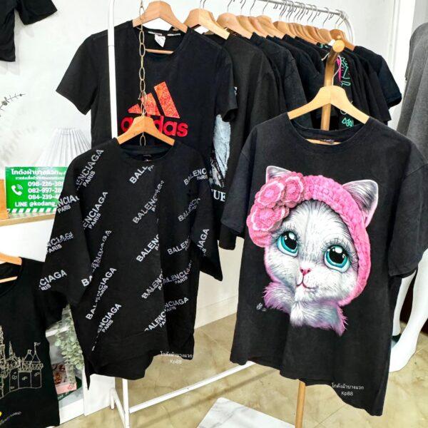 เสื้อยืดดำล้วน CT-K แอปเปิ้ล - Image 2