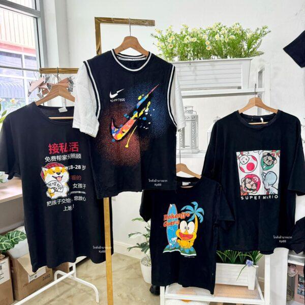 เสื้อยืดดำล้วน CT-K แอปเปิ้ล