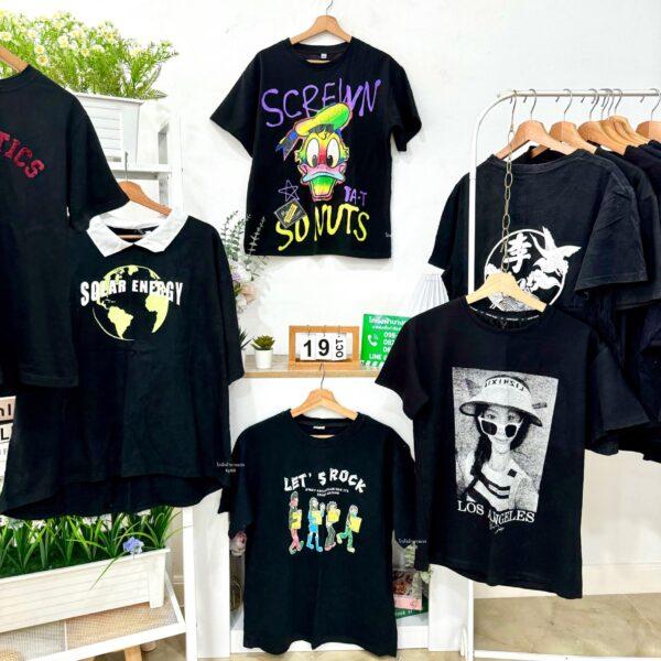 เสื้อยืดดำล้วน CT-K แอปเปิ้ล - Image 10
