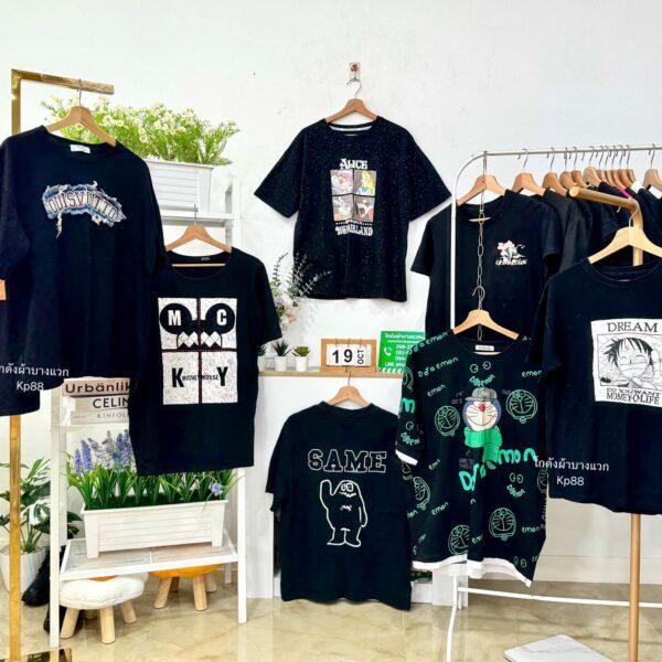 เสื้อยืดดำล้วน CT-K แอปเปิ้ล - Image 12