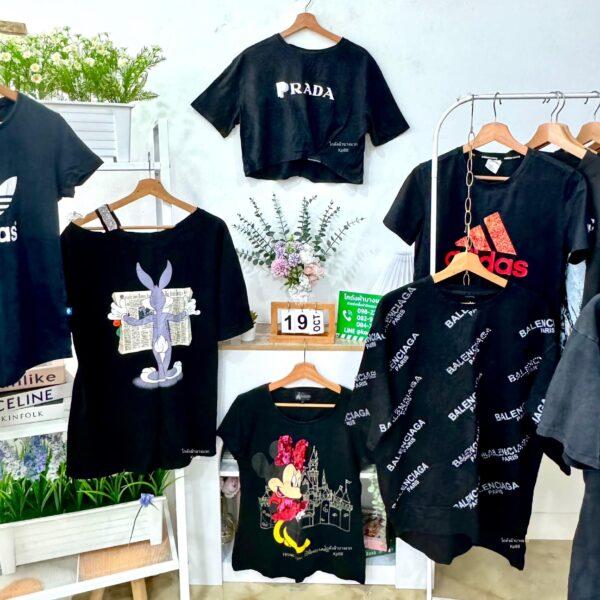 เสื้อยืดดำล้วน CT-K แอปเปิ้ล - Image 13