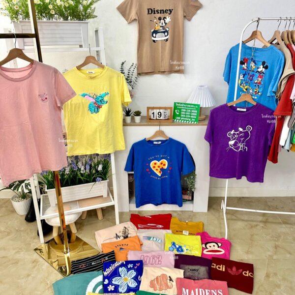 เสื้อยืดสีYD ป้ายแอปเปิ้ล