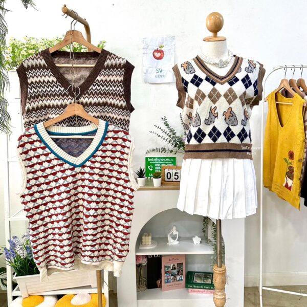 เสื้อกั๊กไหมพรม SV ป้ายแอปเปิ้ล - Image 6