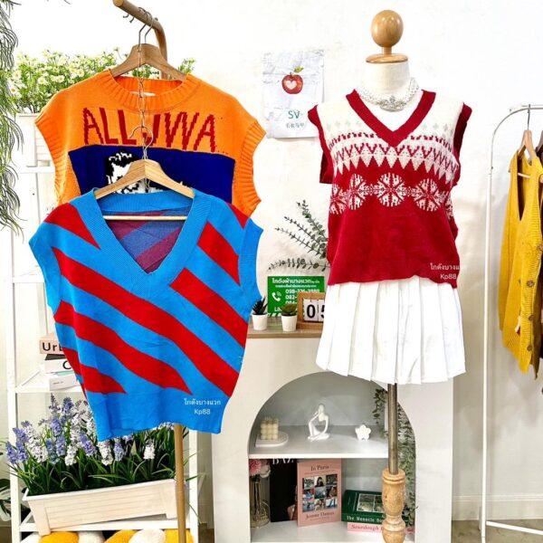 เสื้อกั๊กไหมพรม SV ป้ายแอปเปิ้ล - Image 8