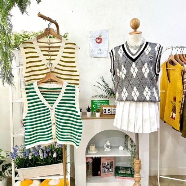 เสื้อกั๊กไหมพรม SV ป้ายแอปเปิ้ล - Image 9