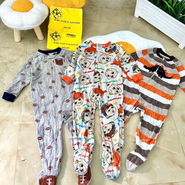 Baby fleece sleeper คลุมเท้าเด็ก ป้ายดอกไม้ - Image 6