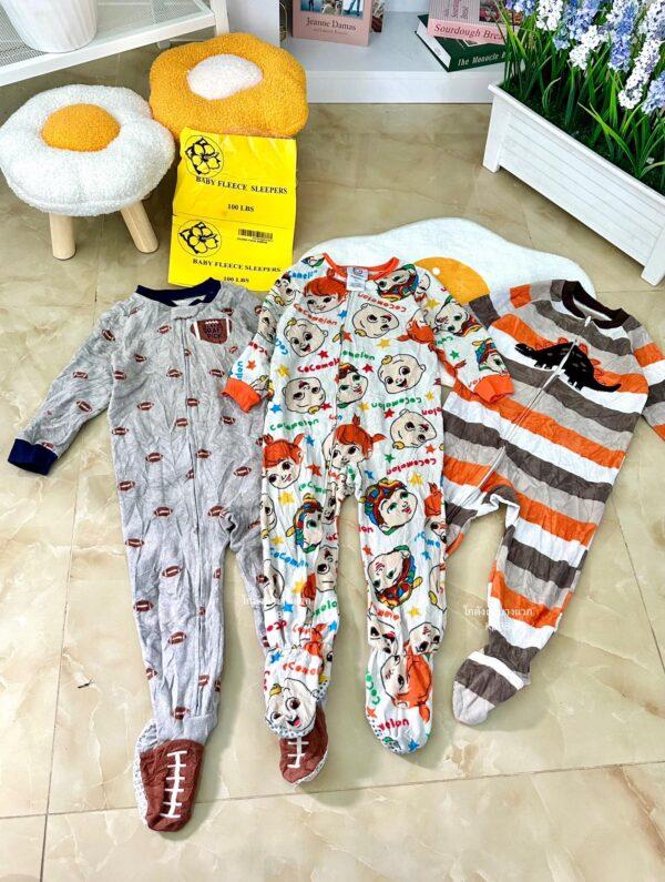 Baby fleece sleeper คลุมเท้าเด็ก ป้ายดอกไม้ - Image 6