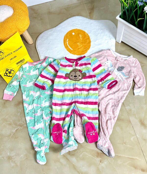 Baby fleece sleeper คลุมเท้าเด็ก ป้ายดอกไม้ - Image 9