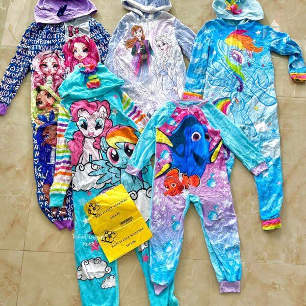 Baby fleece sleeper คลุมเท้าเด็ก ป้ายดอกไม้ - Image 10