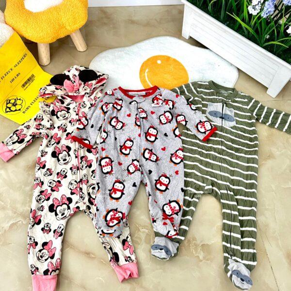 Baby fleece sleeper คลุมเท้าเด็ก ป้ายดอกไม้ - Image 14