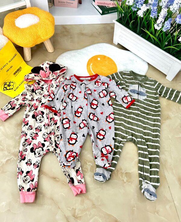 Baby fleece sleeper คลุมเท้าเด็ก ป้ายดอกไม้ - Image 14