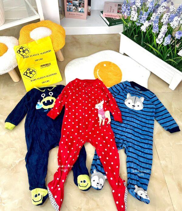 Baby fleece sleeper คลุมเท้าเด็ก ป้ายดอกไม้ - Image 16