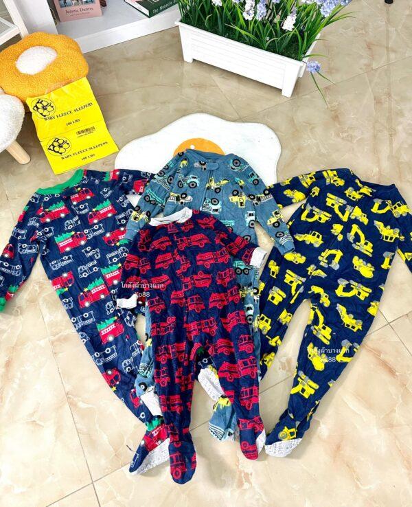 Baby fleece sleeper คลุมเท้าเด็ก ป้ายดอกไม้ - Image 17