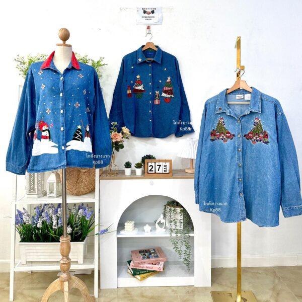 เสื้อยีนส์บาง ป้ายจับมือ