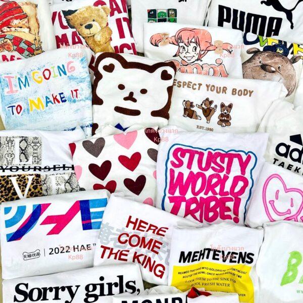 เสื้อยืดขาวล้วน WT-A 🍎แอปเปิ้ล - Image 3